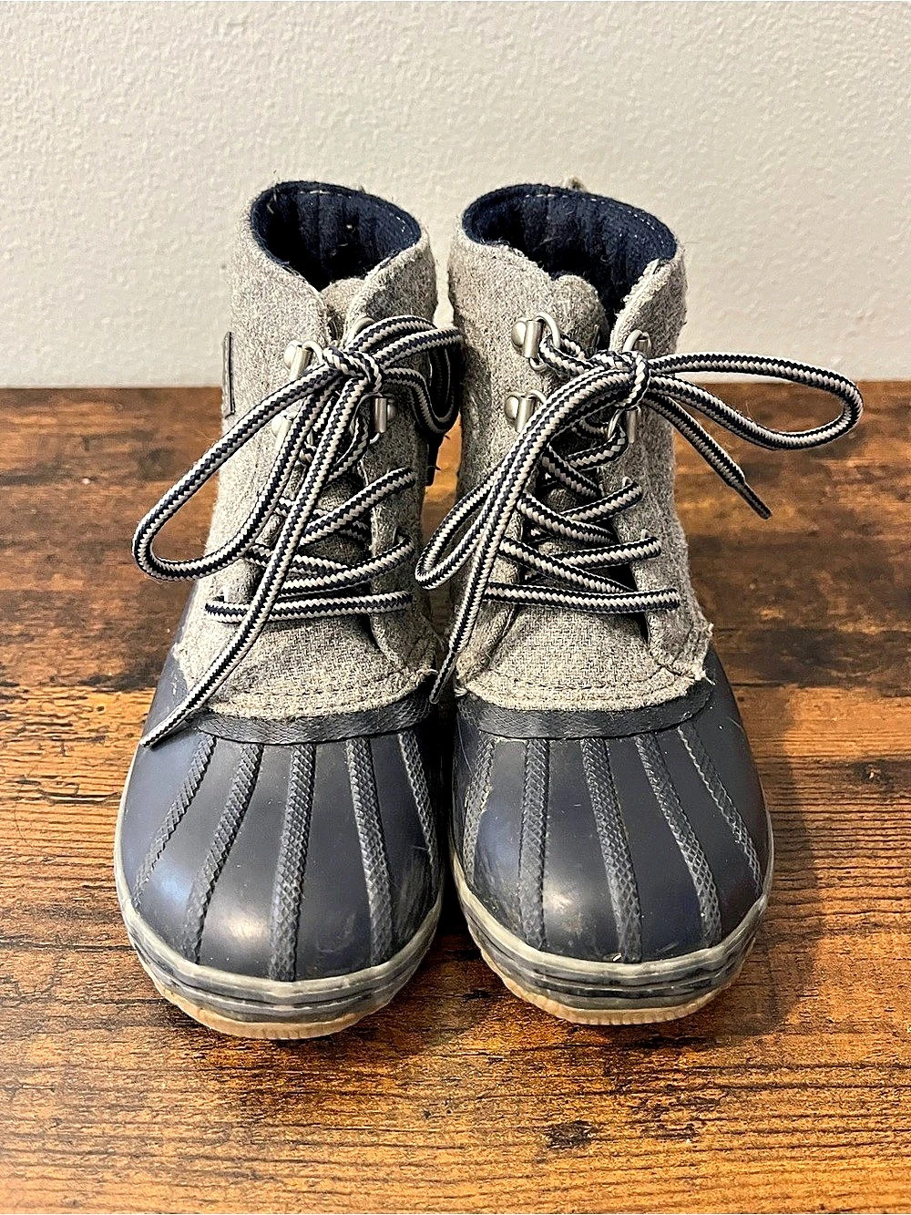 Sperry Kids Saltwater Wool Duck Boot Gray & Black 11